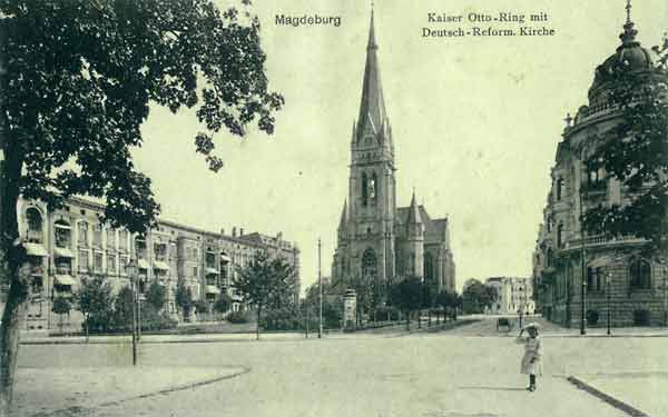 Der Kaiser Otto-Ring mit Deutsch-Reform. Kirche um 1910