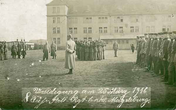 Rekrutenvereidigung 1916 in der Enkekaserne