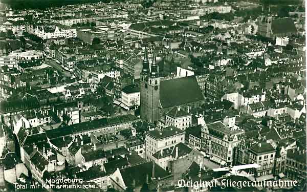 Die Katharinenkirche am nördlichen Breiten Weg um 1930