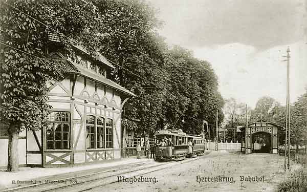 Endstelle der Straßenbahn im Herrenkrug