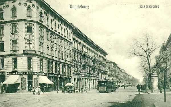 Die Westseite der Kaiserstraße in Höhe Hauptbahnhof