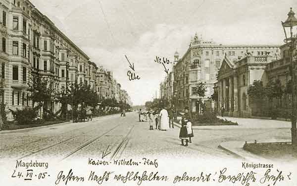 Blick in die östliche Königstraße um 1905