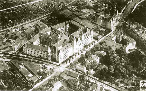 Luftaufnahme der Kreuzung Halberstädter/Leipzigerstraße