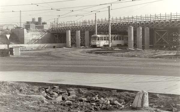 Bau der Westtangente 08.03.1974